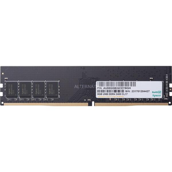 Оперативная память DIMM DDR4  8GB, 2400МГц (PC19200) Apacer AU08GGB24CEYBGH, 1.2В