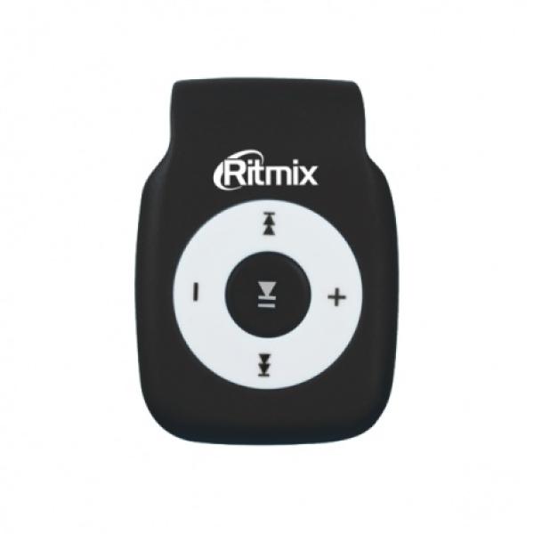 Плеер MP3 Ritmix RF-1015 Black, MP3, MicroSD, USB2.0, аккумулятор, 5ч, клипса, черный