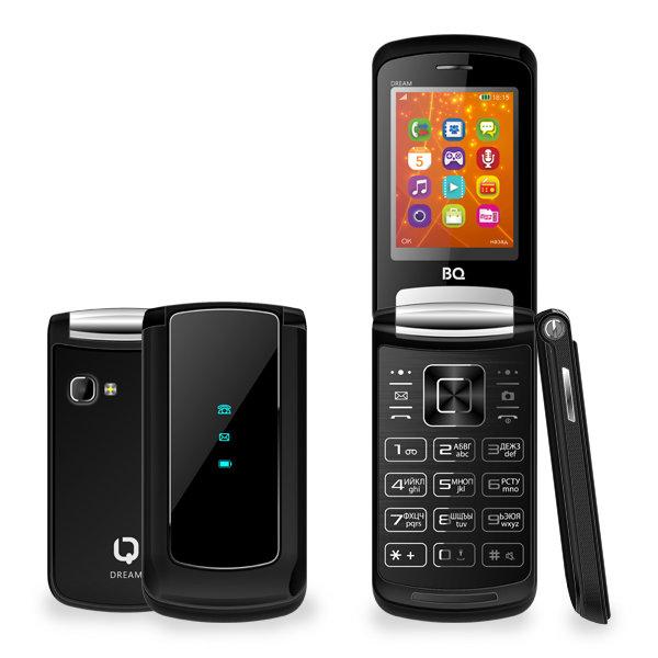 Мобильный телефон 2*SIM BQ BQ-2405 Dream, GSM900/1800, 2.4" 320*240, камера 2Мпикс, BT, SD-micro/SDHC-micro, MP3 плеер, черный