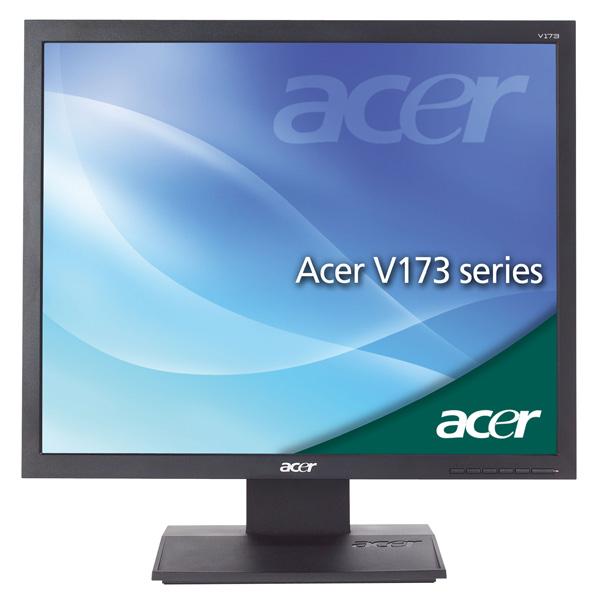 Монитор ЖК 17" Acer V173Bb, TCO03, 1280*1024, 4:3, 250кд, 7000:1, 5мс, 160/160, вращение, поворот, рег. высоты, черный