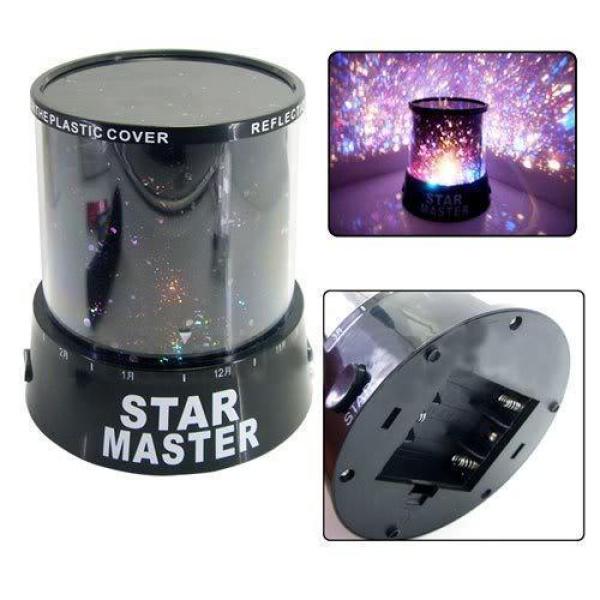 Проектор звездного неба Star master, смена цветов, красный/синий/зеленый, 3*AA, пластик, черный