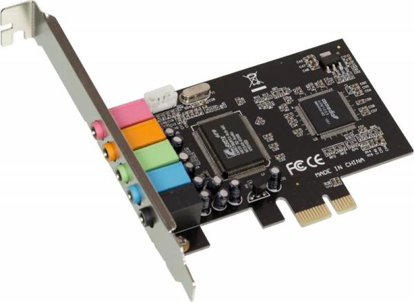 Звуковая карта CMI8738-LX, PCI-E, аудио выходы 5.1, A3D1.0/DirectSound 3D/EAX2.0