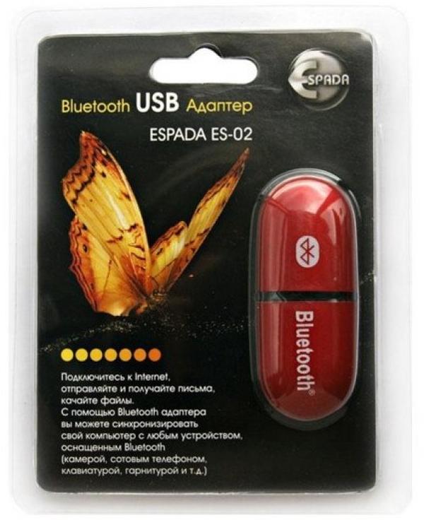 Контроллер Bluetooth 2.0+EDR Espada ES02, USB2.0, до 10м