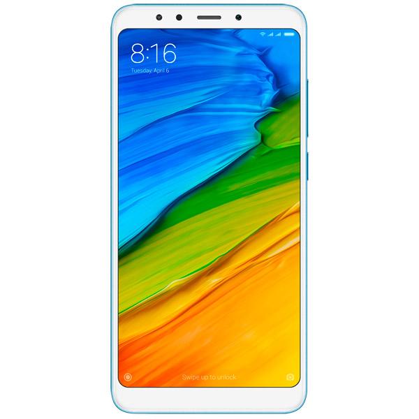 Смартфон 2*sim Xiaomi Redmi 5, 8*1.8ГГц, 32GB, 5.7" 1440*720, SD-micro/SDHC-micro, 4G/3G, GPS, BT, WiFi, G-sensor, 2 камеры 12/5Мпикс, Android 7, 72.8*151.8*7.7мм 157г, голубой
