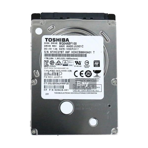 Жесткий диск 2.5" SATA 1TB Toshiba MQ04ABF100, SATAIII, 5400rpm, для ноутбука