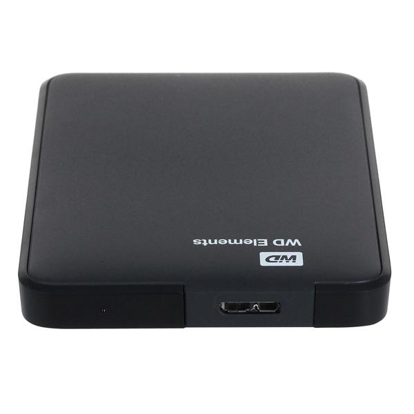 Жесткий диск внешний 2.5" USB3.0  1TB WD Elements Portable WDBUZG0010BBK-WESN, 5400rpm, microUSB B, компактный, черный