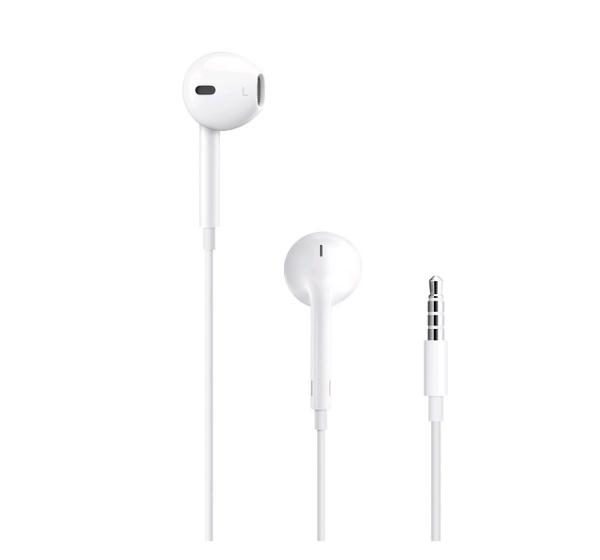 Наушники с микрофоном проводные вставные Apple EarPods MNHF2ZM/A, 20..20000Гц, 1.2м, MiniJack, регулятор громкости, белый