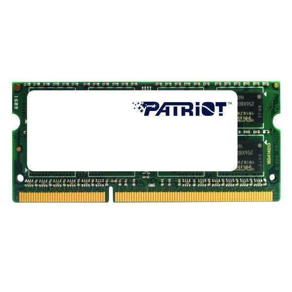 Оперативная память SO-DIMM DDR3  8GB, 1600МГц (PC12800) Patriot PSD38G1600L2S, 1.35В ????