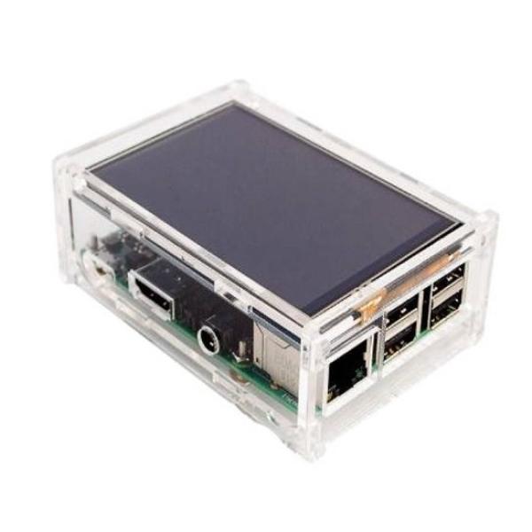 Корпус ACD для Raspberry Pi 3 (RA147), пластик, прозрачный, отверстие для LCD дисплея