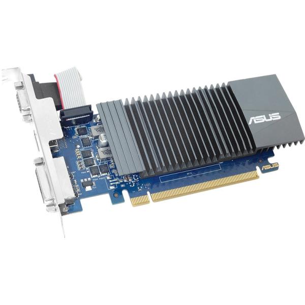 Видеокарта PCI-E Gf  GT710 ASUS GT710-SL-2GD5, 2GB GDDR5 64bit 954/5012МГц, PCI-E3.0, HDCP, DVI/HDMI/VGA, 19Вт