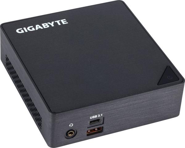 Платформа GIGABYTE GB-BKI3A-7100, Core i3-7100U 2.4, 2*SO-DIMM DDR4 1.2В/ Видео HDMI/miniDP / SATAIII/ LAN1Gb/ WiFi/ 3USB3.0/ USB-C/ неттоп, черный