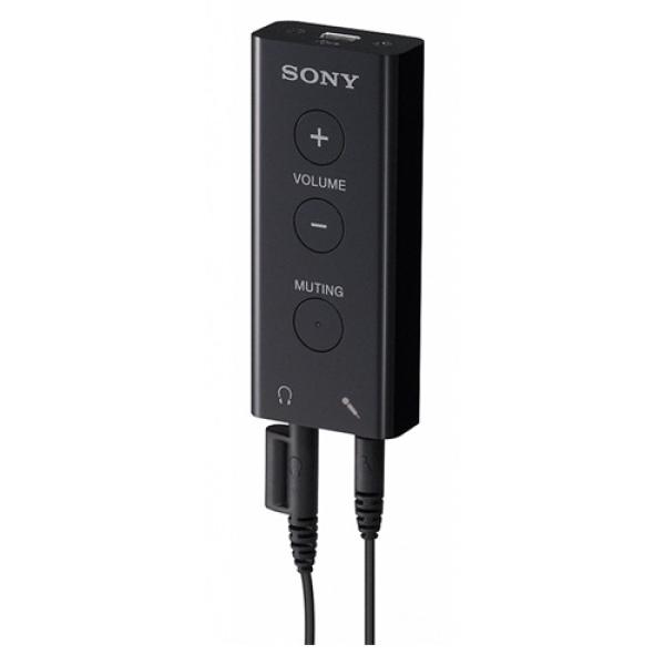 Звуковая карта внешняя Sony UAB-350, USB2.0, аудио входы микрофонный/ выход на наушники, черный