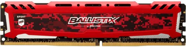 Оперативная память DIMM DDR4  8GB, 3200МГц (PC25600) Crucial Ballistix Sport LT (BLS8G4D32AESEK), 1.35В, радиатор