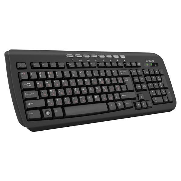 Клавиатура Sven KB-C3050, USB, Multimedia 8 кнопок, черный