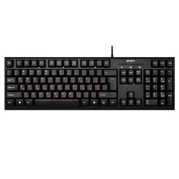 Клавиатура Sven KB-S300, PS/2, влагозащищенная, черный
