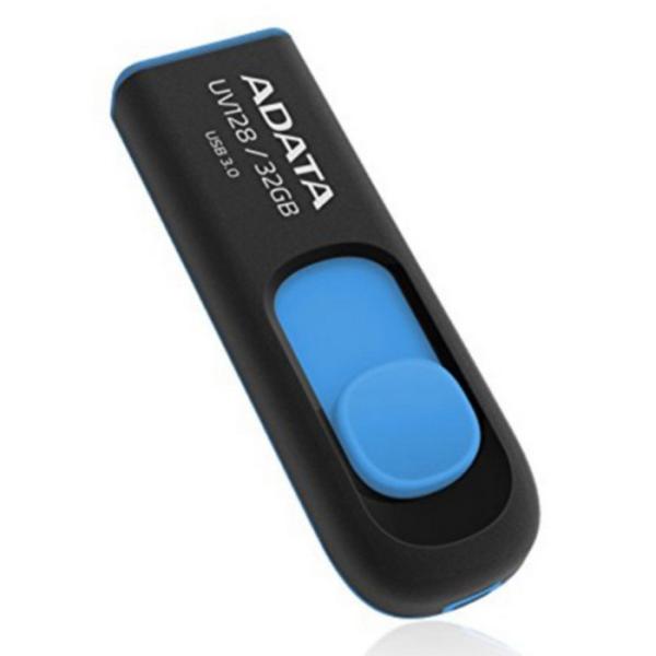 Флэш-накопитель USB3.0  32GB A-Data UV128 AUV128-32G-RBE, черный-синий