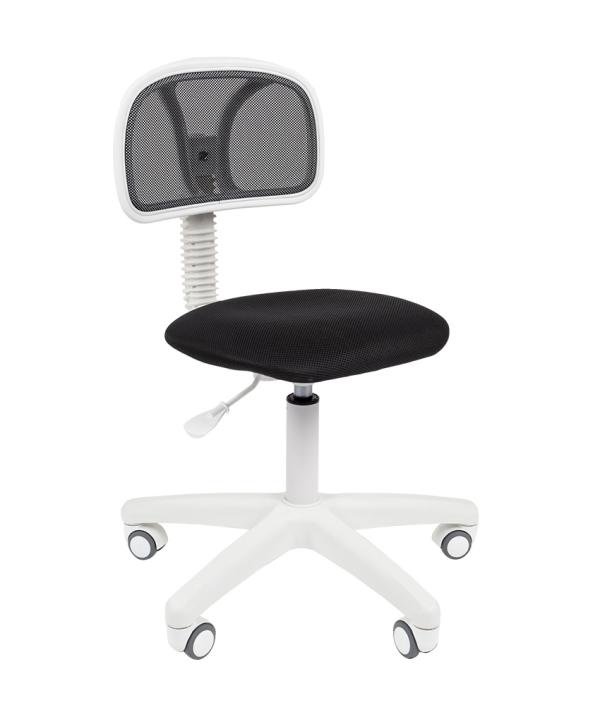 Кресло Chairman CH 250 white TW11/TW01, черный, акрил, ткань-сетка, белый пластик, регулировка высоты спинки, без подлокотников, крестовина-пластик, регулировка высоты сиденья-газлифт, до 80кг