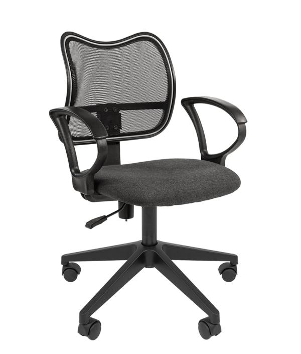 Кресло Chairman CH 450 LT C-2, серый, спинка-ткань-сетка, эргономичное, закругленные подлокотники, крестовина-пластик, регулировка высоты сиденья-газлифт, до 100кг