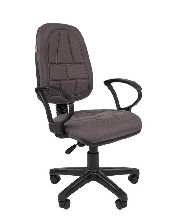 Кресло Chairman CH 652 10-128, серый, акрил, механизм качания PST TMF, закругленные подлокотники, крестовина - пластик, регулировка высоты сиденья- газлифт, до 100кг