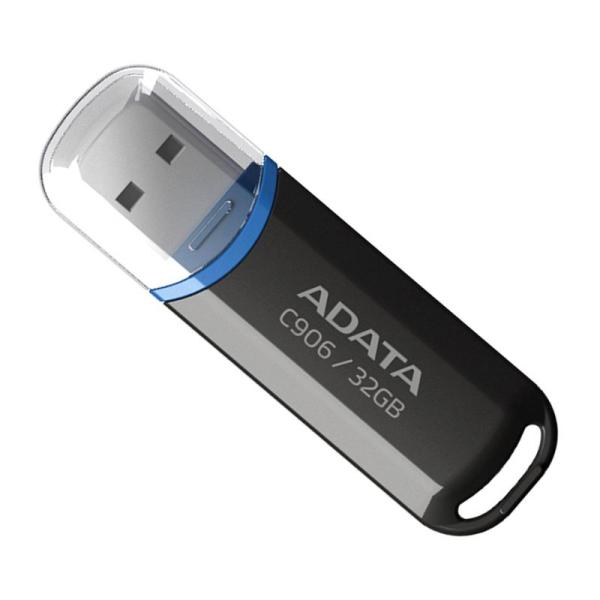 Флэш-накопитель USB2.0  32GB A-Data Classic C906 AC906-32G-RBK, черный-голубой