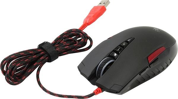 Мышь оптическая A4 Tech Bloody V2M, USB, 160Кб, 8 кнопок, колесо, 3200/200dpi, подсветка, черный