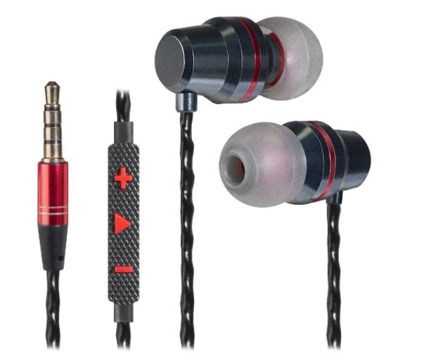 Наушники с микрофоном проводные вставные Defender Tanto, 20..20000Гц, кабель 1.2м, MiniJack, черный-серый