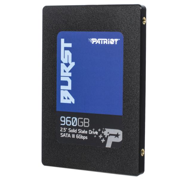 Накопитель SSD 2.5" SATA  960GB Patriot PBU960GS25SSDR, SATAIII, TLC, 560/540MB/s