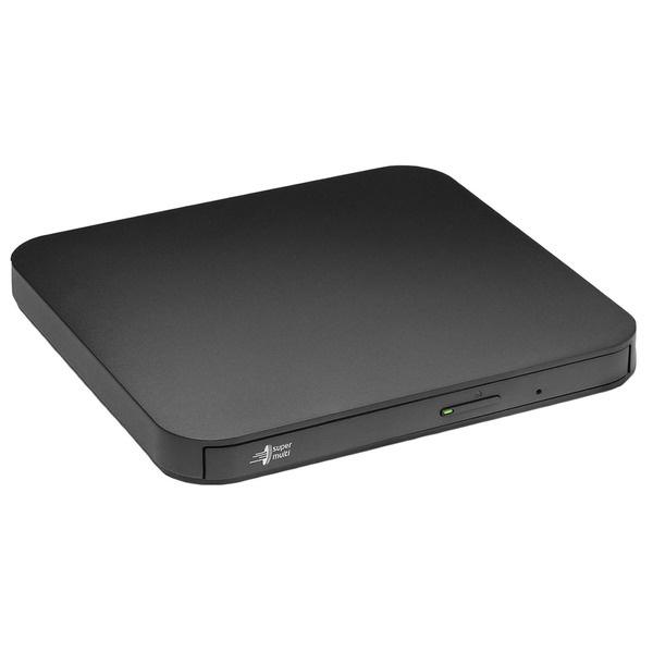 Привод DVD-RW внешний тонкий LG GP90NB70, USB2.0, DVD-Dual 6/6/8, DVD 8/8/6/8/8, DVD-RAM 5/5, CD 24/24/24, 1MB, без БП, черный