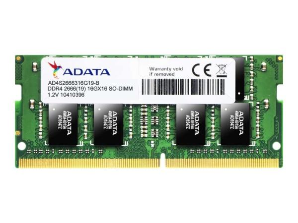 Оперативная память SO-DIMM DDR4 16GB, 2666МГц (PC21280) A-Data AD4S2666316G19-S, 1.2В
