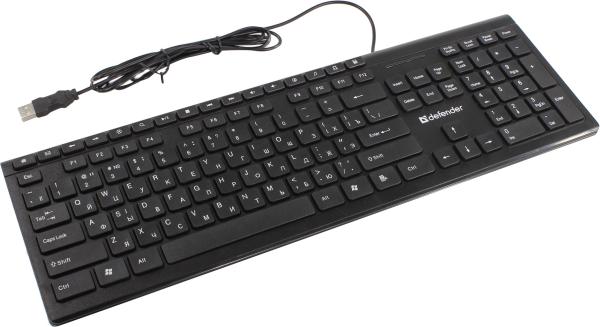 Клавиатура Defender BlackEdition SB-550, USB, Multimedia 16 кнопок, островная, черный, 45550