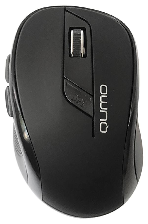 Мышь беспроводная оптическая QUMO Office Line Gray M63, USB, 6 кнопок, колесо, FM, 1600/1200/800dpi, 2*AAA, черный