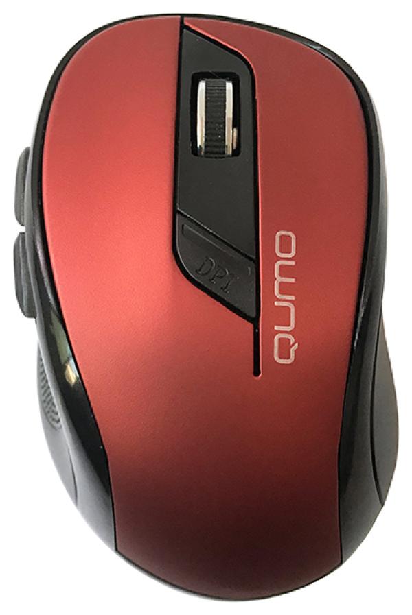 Мышь беспроводная оптическая QUMO Office Line Red M62, USB, 6 кнопок, колесо, FM, 1600/1200/800dpi, 2*AAA, красный-черный