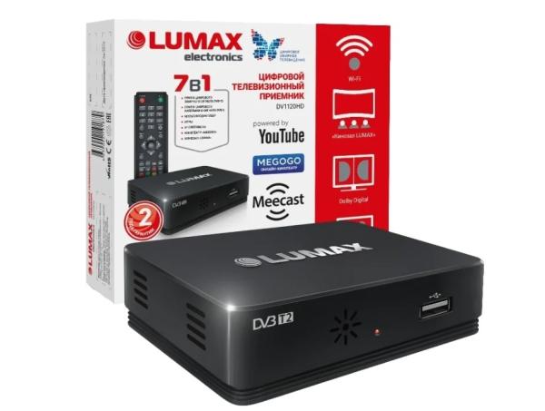 Приставка для цифрового эфирного ТВ DVB-T2 Lumax DV1120HD