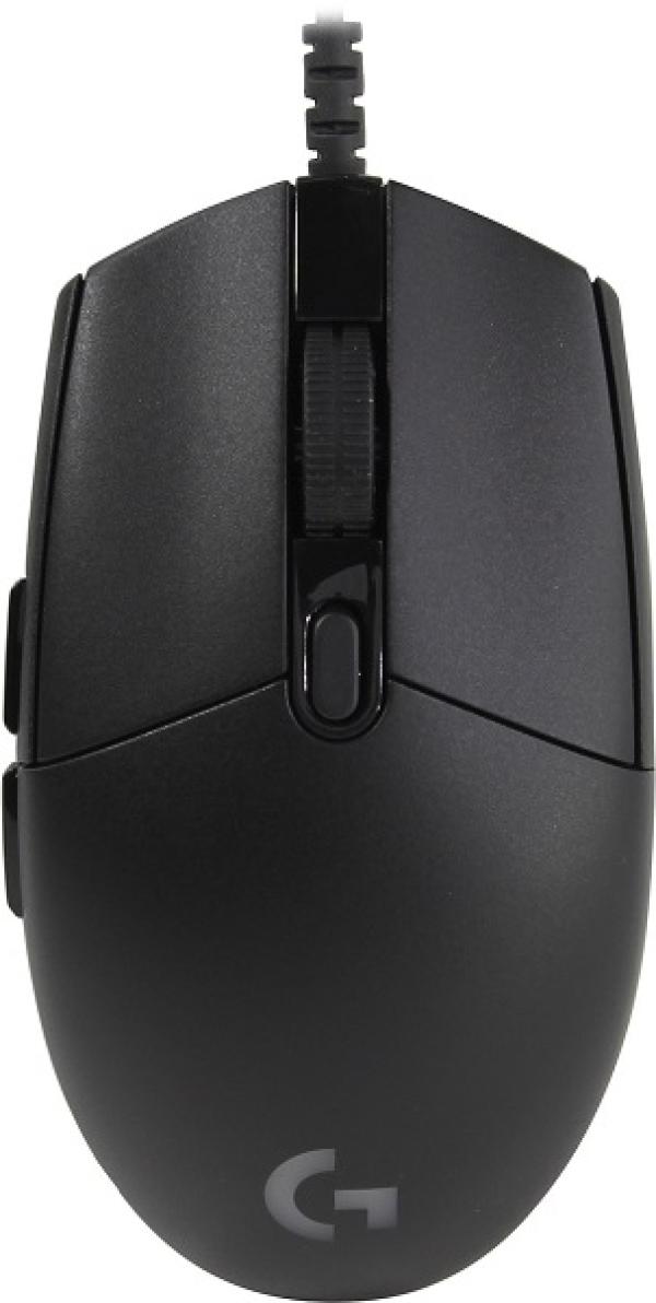 Мышь оптическая Logitech G Pro HERO, USB, 6 кнопок, колесо <>, 16000/100dpi, подсветка, программируемая, черный, 910-005440