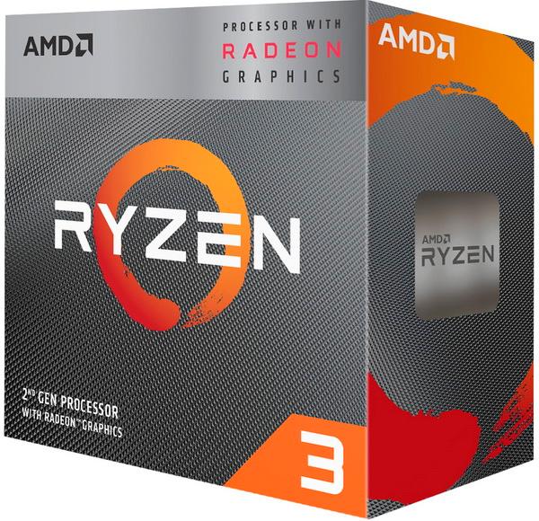 Процессор AM4 AMD RYZEN 3 3200G 3.6ГГц, 4*256KB+4MB, Picasso 0.012мкм, Quad Core, Dual Channel, Radeon Vega 8, 65Вт, BOX