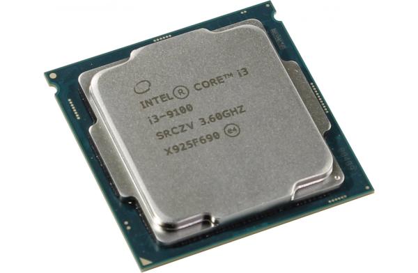 Процессор S1151v2 Intel Core i3-9100 3.6ГГц, 4*256KB+6MB, 8ГТ/с, Coffee Lake 0.014мкм, видео 1100МГц, 65Вт