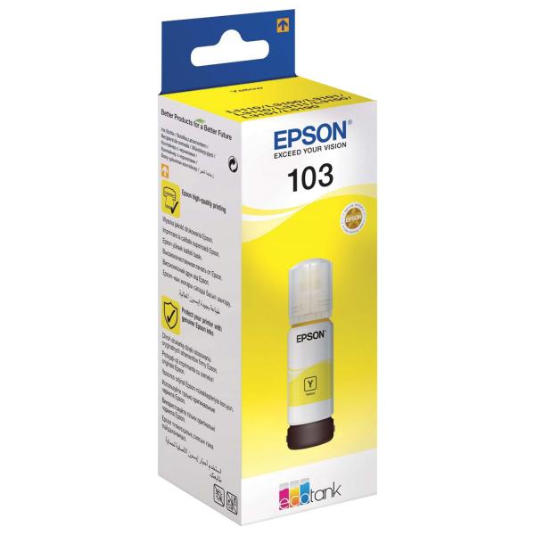 Контейнер с чернилами Epson C13T00S44A, желтый, для Epson L3100/L3101/L3110/L3150/L3151/L5190, 65мл