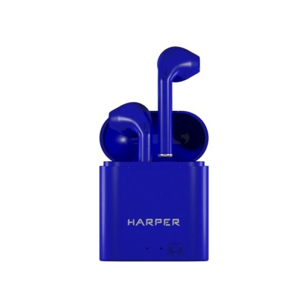 Наушники с микрофоном беспроводные BT вставные Harper HB-508 Blue night, 20..20000, Bluetooth 5.0, MicroUSB, 3ч, синий