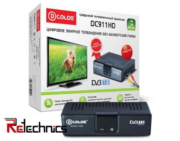 Тюнеры для цифрового тв DVB-T2 D-Color DC911HD 