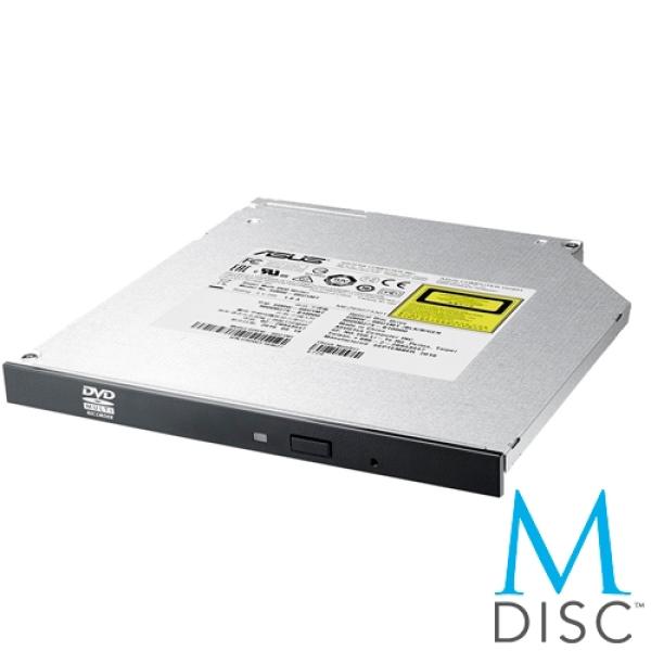 Привод DVD-RW тонкий ASUS SDRW-08U1MT/BLK/B, SATA, DVD-Dual 8/8/12, DVD 24/24/6/8/16, DVD-RAM 5/5, CD 48/24/48, 1.5MB, M-Disc, для ноутбука, черный