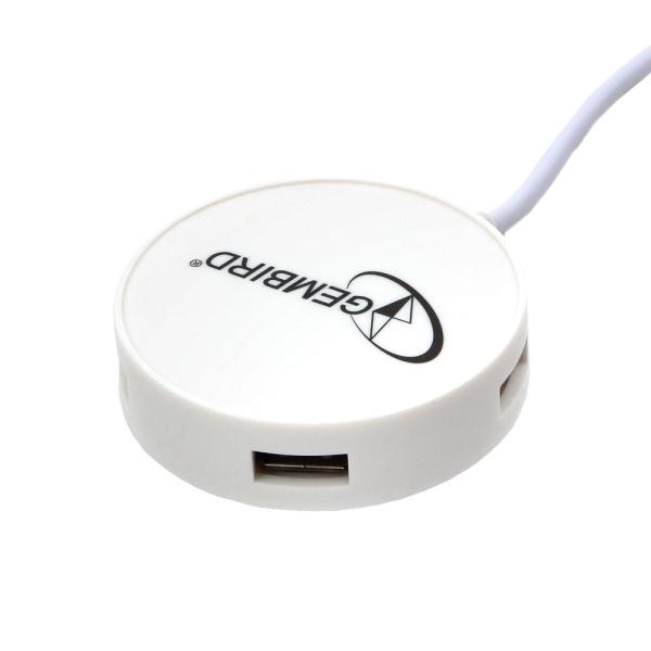 Разветвитель USB2.0  4*AF Gembird UHB-241, пассивный, пластик, белый