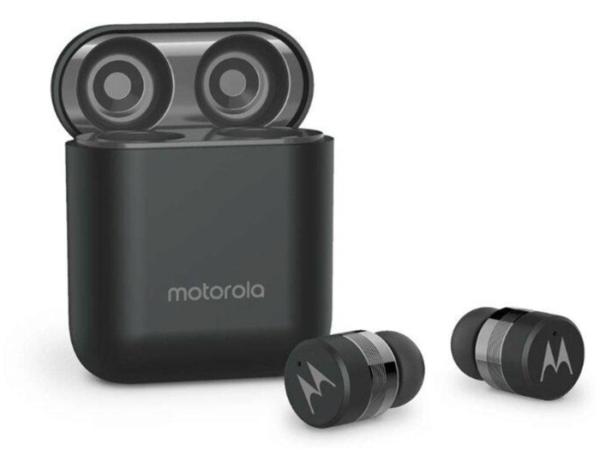 Наушники с микрофоном беспроводные BT вставные Motorola Vervebuds 110, TWS, 6мм, Bluetooth 5.0, microUSB, IPX4, сенсорное управление/металлический корпус, 3.5ч/10ч, черный