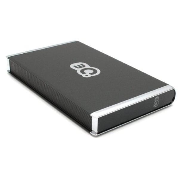 Жесткий диск внешний 2.5" USB2.0+eSATA 320GB 3Q Portable 3QHDD-E205-WB320, SATA 5400rpm, miniUSB B/eSata, питание от двух USB-портов, алюминий, компактный, черный