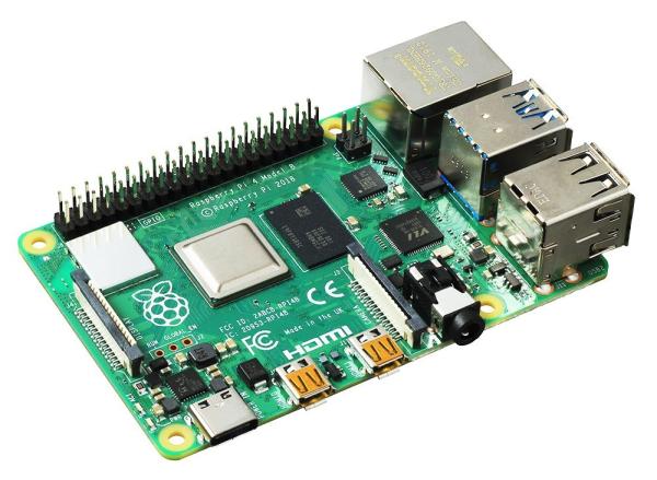 Материнская плата  с процессором Raspberry Pi 4 Model B (RA502), ARMv8 1.5GHz, 2GB, 2*microHDMI, microSD, Звук, 2*USB3.0/2*USB2.0, LAN