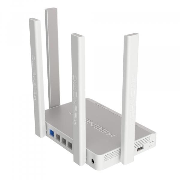Маршрутизатор WiFi Keenetic EXTRA KN-1711, 4*RJ45 LAN 100Мбит/с, 1*RJ45 WAN 100Мбит/с, 802.11n 300Мбит/с, 2.4ГГц, 802.11ac 867Мбит/с, 5ГГц, 1*USB2.0, 3G/4G, принт-сервер