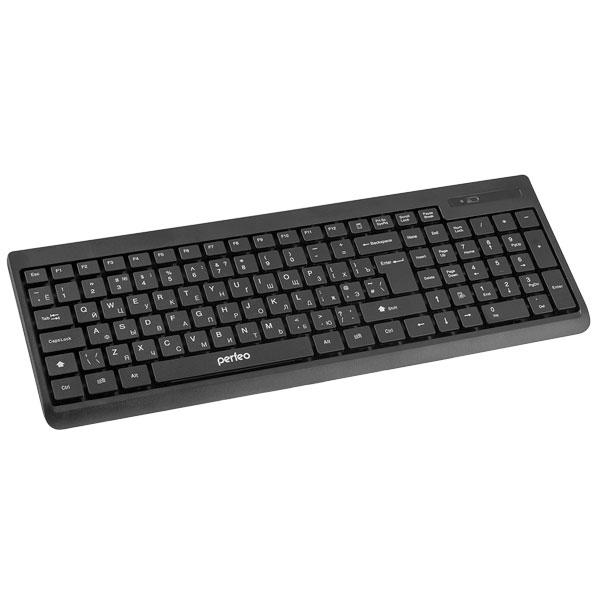 Клавиатура беспроводная Perfeo PF-2506WL "Idea" (PF_3904), USB, FM 10м, 2*AAA, черный