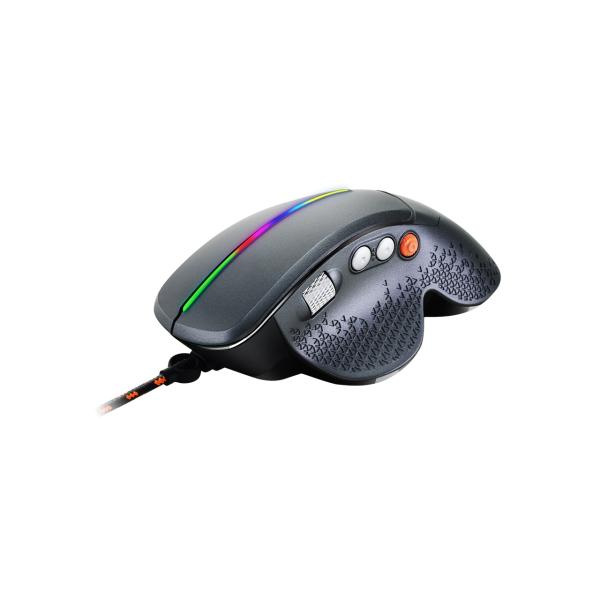 Мышь оптическая Canyon CND-SGM12RGB, USB, 6 кнопок, колесо, 6400/800dpi, подсветка, программируемая, серый