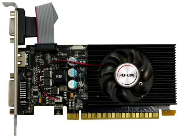 Видеокарта PCI-E GeForce  GT710 Afox AF710-1024D3L1-V2, 1GB GDDR3 64bit 954/1600МГц, PCI-E3.0, HDCP, DVI/HDMI/VGA, 19Вт
