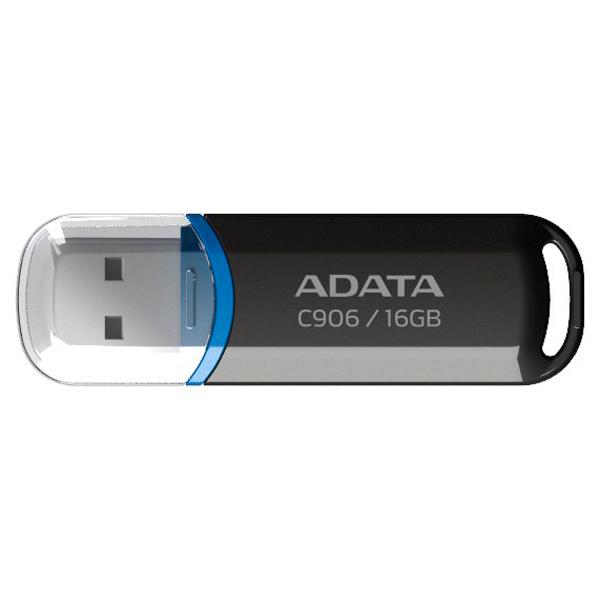Флэш-накопитель USB2.0  16GB A-Data Classic C906 AC906-16G-RBK, 20/9МБ/сек, черный-голубой