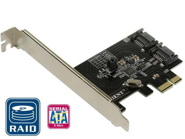 Контроллер SATA Orient A1061RAID, PCI-Ex1, 2*SATAIII, RAID 0 1, AHCI до 6TB